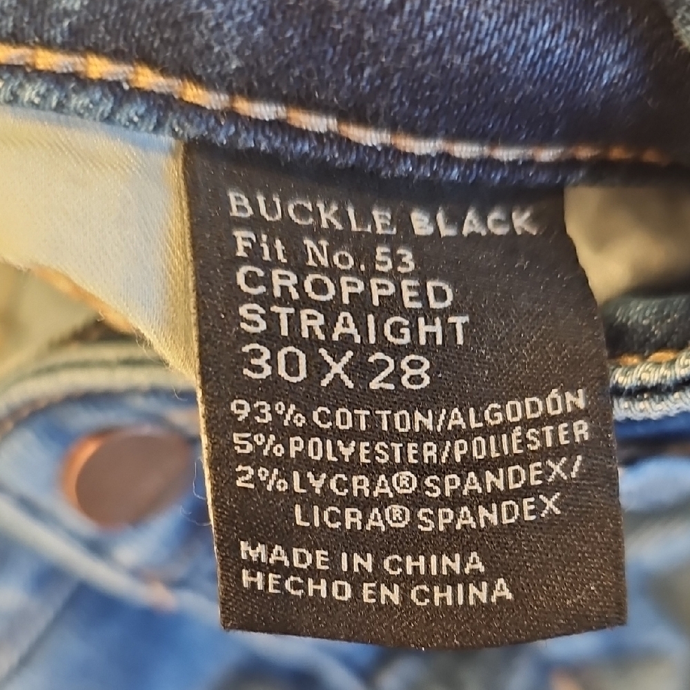 Buckle Black Fit No. 53 Cropped Straight Women’s Jeans 30×28 - Picture 3 of 5